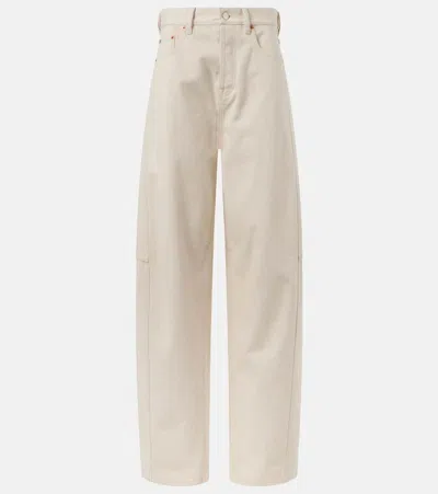 Gucci Low-rise Barrel-leg Jeans In White