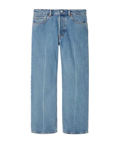 GUCCI GUCCI LOW WAIST CROPPED DENIM PANTS
