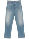 Gucci Blue Mid-rise Straight-leg Jeans In Blue