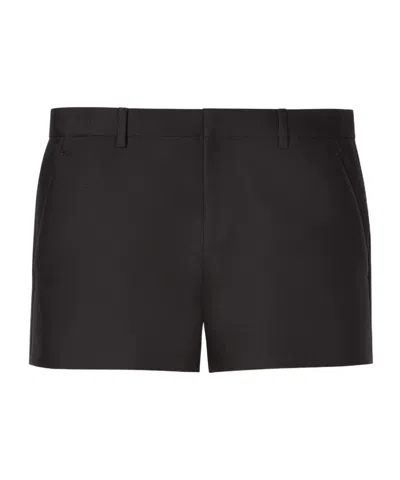 GUCCI WOOL SILK GABARDINE SHORTS