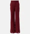 Gucci Wool Trousers With Front Pleats And Pockets In Red