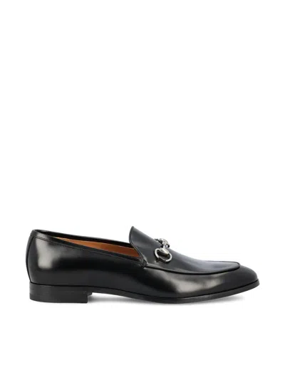 Gucci Mens Black Next Horsebit Hardware Leather Loafers