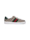 Gucci Ace Gg Supreme Canvas Sneakers In Beige