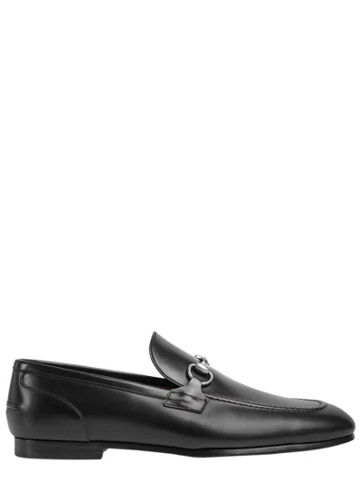 Gucci Low-cut Mini Flat Shoes With Silver-colored Hardware In Black