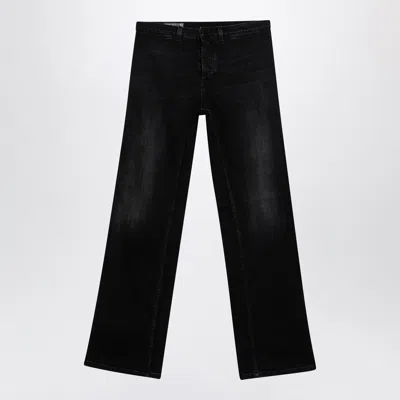 Gucci Low-rise Cotton Denim Jeans With Web Tape In Black