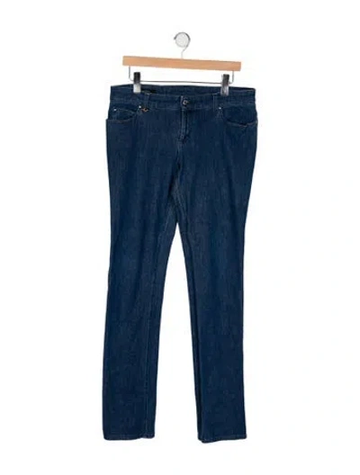 Pre-owned Gucci Low-rise Skinny Leg Jeans In Blue