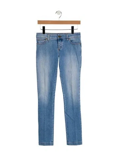 Pre-owned Gucci Low-rise Skinny Leg Jeans In Blue