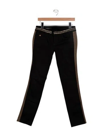 Pre-owned Gucci Low-rise Straight Leg Jeans In Black