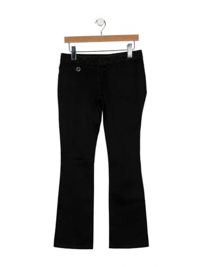Pre-owned Gucci Low-rise Straight Leg Jeans In Black