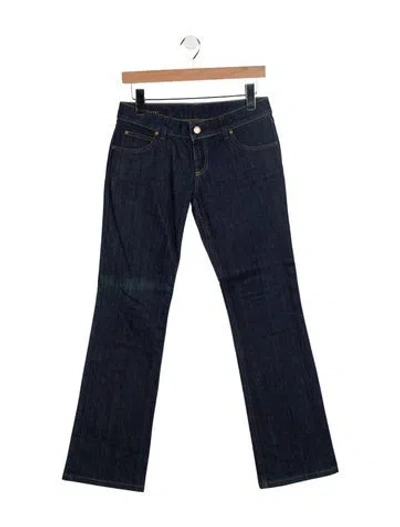 Pre-owned Gucci Low-rise Straight Leg Jeans In Blue