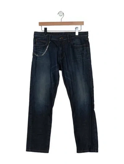Pre-owned Gucci Low-rise Straight Leg Jeans In Blue