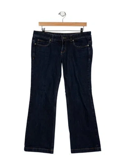 Pre-owned Gucci Low-rise Wide Leg Jeans In Blue
