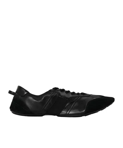Gucci Lace-up Leather Sneakers In Multi