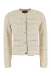 Gucci Checked Lamé Wool-blend Jacquard Blazer In Whitegold