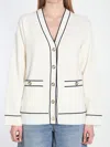 Gucci Incrocio Gg Ribbed-knit Cardigan
