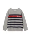 Gucci Printed Cotton Sweatshirt In Light Grey Melange