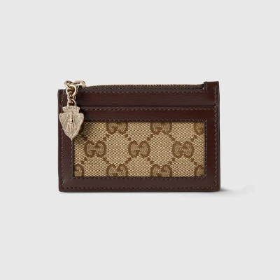 Gucci Luce Card Case Wallet In Beige