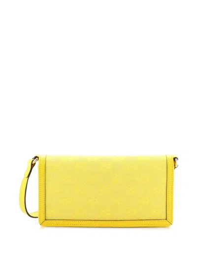 Pre-owned Gucci Luce Gg Canvas Mini Shoulder Bag In Yellow