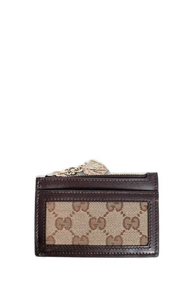 Gucci Luce Gg Card Case In Brown