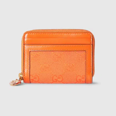 Gucci Luce Mini Zip Wallet In Orange
