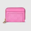 Gucci Luce Mini Zip Wallet In Pink