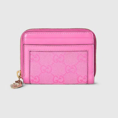 Gucci Luce Mini Zip Wallet In Pink