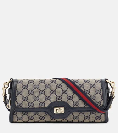 GUCCI LUCE SMALL GG CANVAS SHOULDER BAG