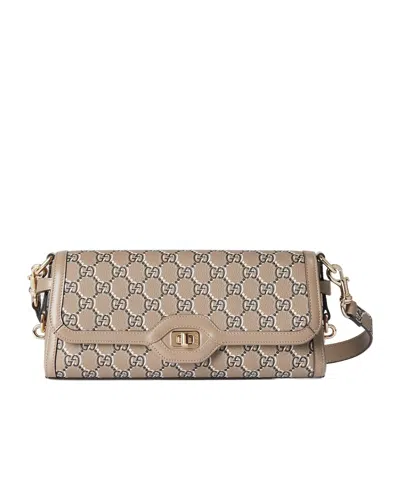 Gucci Luce Small Shoulder Bag In Brown