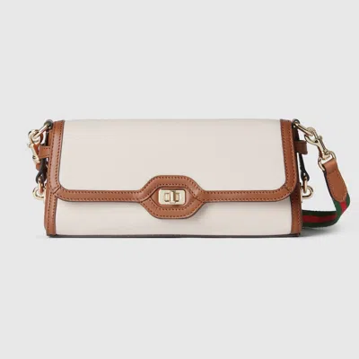 Gucci Luce Small Shoulder Bag In White