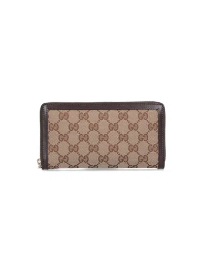Gucci 'luce' Wallet In Brown
