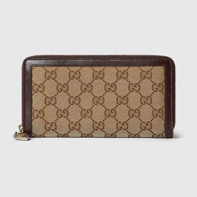 Gucci Luce Zip Around Wallet In Brown