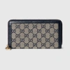 Gucci Luce Zip Around Wallet In Blue