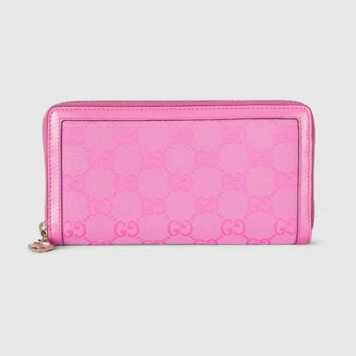 Gucci Luce Zip Around Wallet In Pink