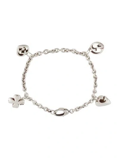 Pre-owned Gucci Lucky Charm Bracelet, 7" In Multi