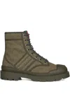 Gucci Army Green Gg Fabric Ankle Boots In Green