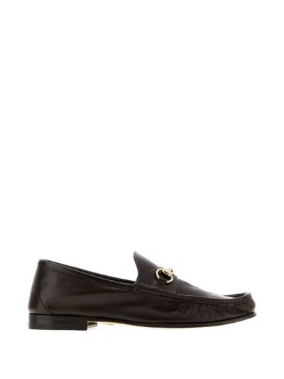 Gucci Lugano Horsebit-detail Loafers In Brown