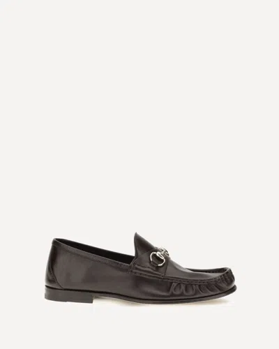 Gucci Lugano Leather Loafers In Brown