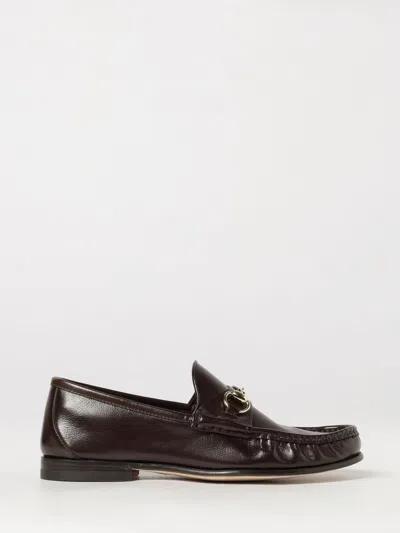 Gucci Lugano Smooth Leather Loafers With Horsebit Detail In Brown
