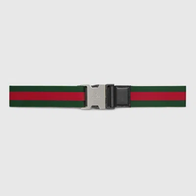 Gucci Luggage Elastic Web Band In Black