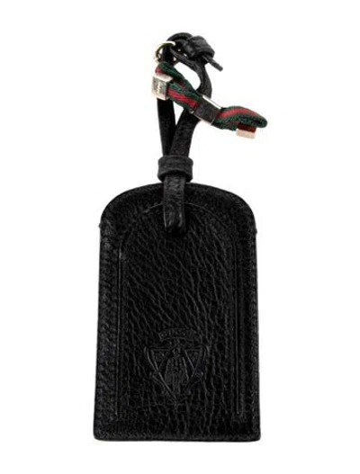 Pre-owned Gucci Luggage Tag In Black