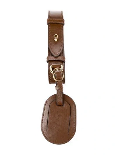 Pre-owned Gucci Luggage Tag In Brown