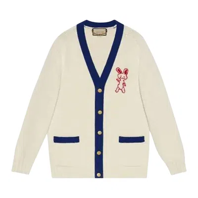 Pre-owned Gucci Lunar New Year Cardigan 'ivory' | Cream | Men's Size M In White