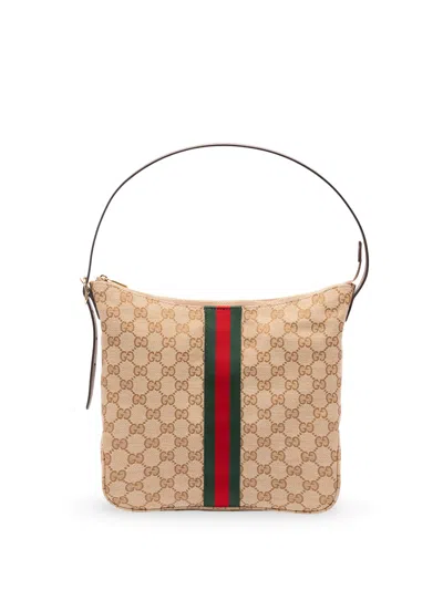 Gucci `lunetta` Bag In Sand