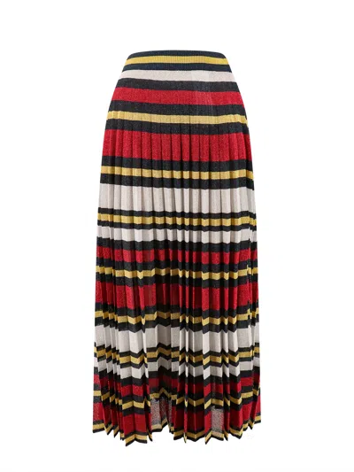 GUCCI LUREX SKIRT WITH STRIPED MOTIF