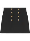 GUCCI LUXURIOUS BLACK CREPE MINI SKIRT FOR WOMEN