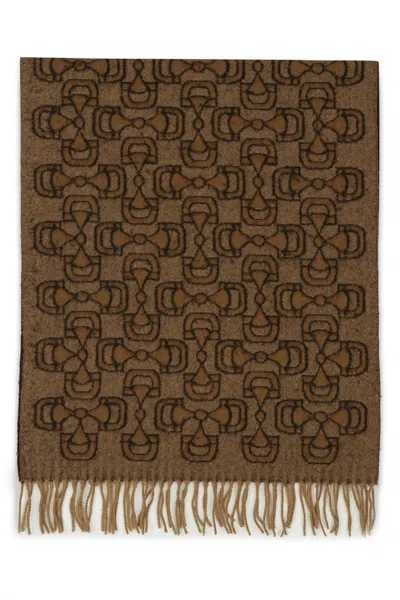 Gucci Luxurious Cashmere Scarf For Men In Brown