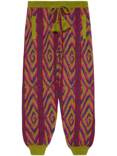 Gucci Wool And Mohair-blend Pants In Multicolor