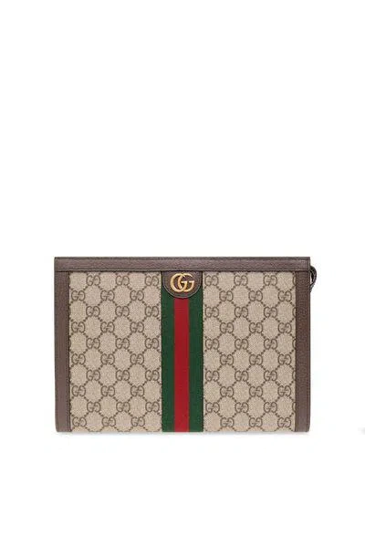 Gucci Luxurious Ophidia Gg Pouch For Men In Neutral