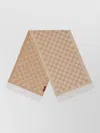 Gucci Luxurious Scarf Canvyture Lux Fringe Detail In Neutral