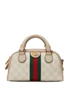 Gucci Mini Ophidia Gg Top-handle Bag In Tan